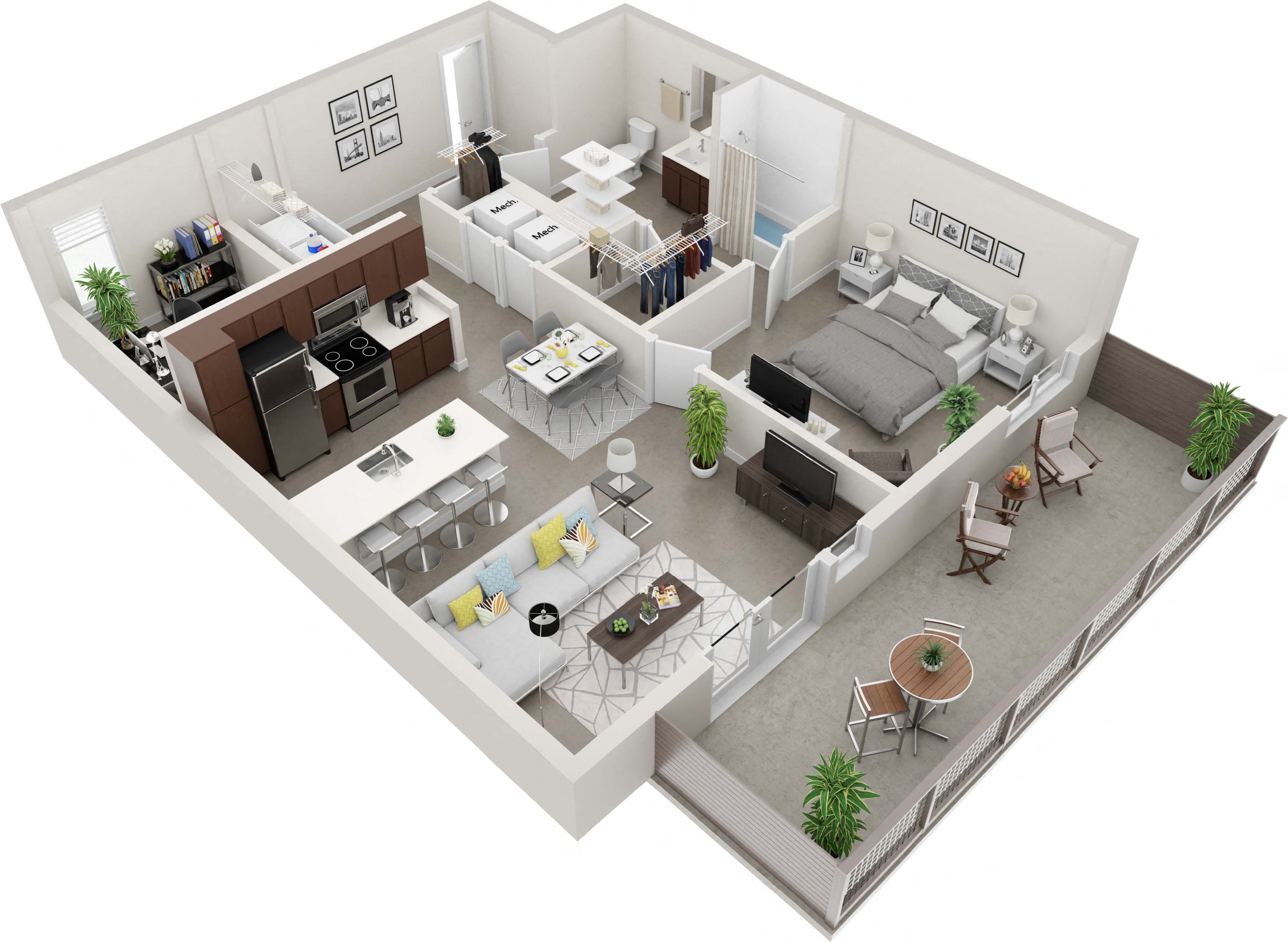 Thornton Flats - B1 Floorplan